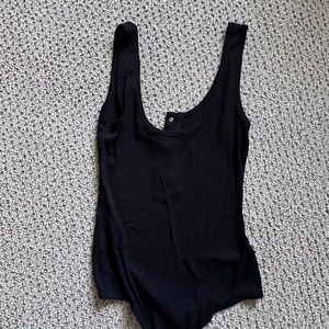 Vici Black Ribbed Bodysuit. Never Worn No Tags